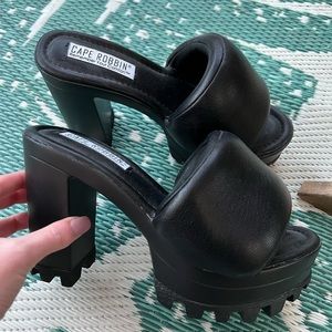 Black Chunky Heels *Never worn!* Size 7
